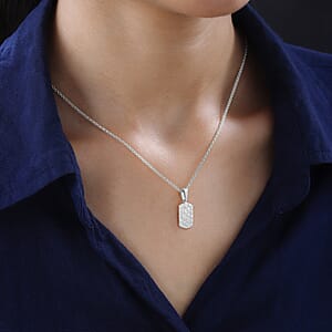 Bar Pendant Necklace in 10K White Gold 1.50 Grams 20 Inches (Del. in 10-12 Days)