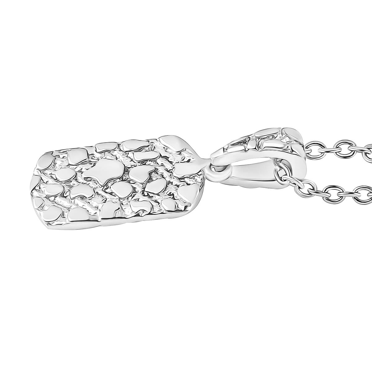 Bar Pendant Necklace in 10K White Gold 1.50 Grams 20 Inches image number 2