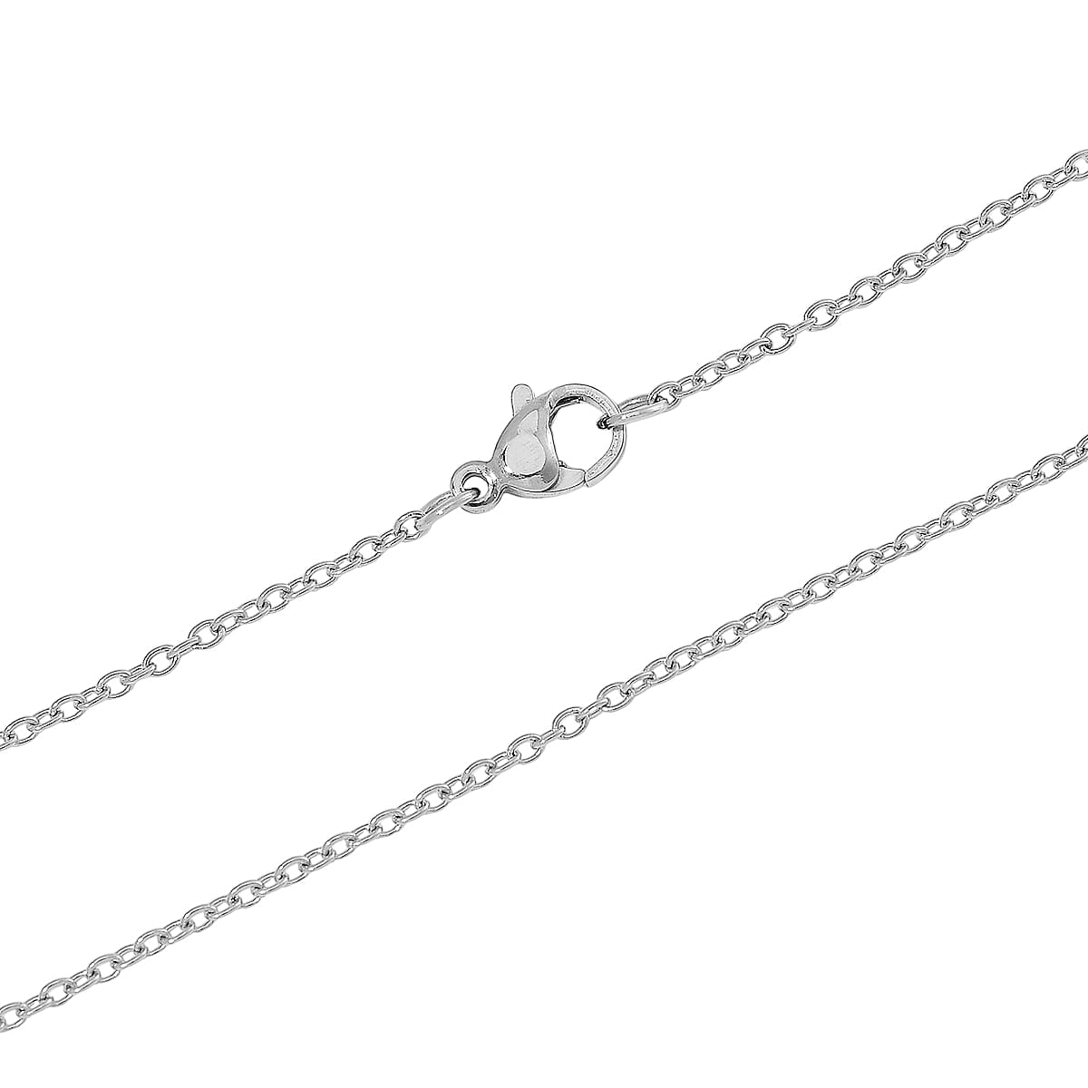 Organic Shape Baroque Freshwater Pearl and Simulated Multi Color Diamond Pendant Necklace in Stainless Steel 20 Inches image number 4