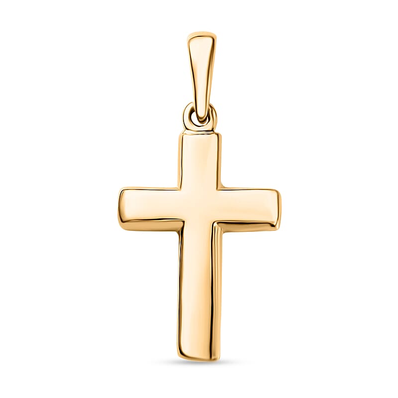 D'Joy Cross Pendant Necklace in 18K Vermeil Yellow Gold Over Sterling Silver 1.6 Grams 20 Inches