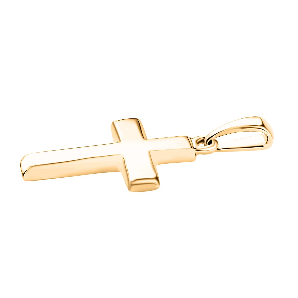 Cross Pendant Necklace in 18K Vermeil Yellow Gold Over Sterling Silver 1.50 Grams 20 Inches image number 2