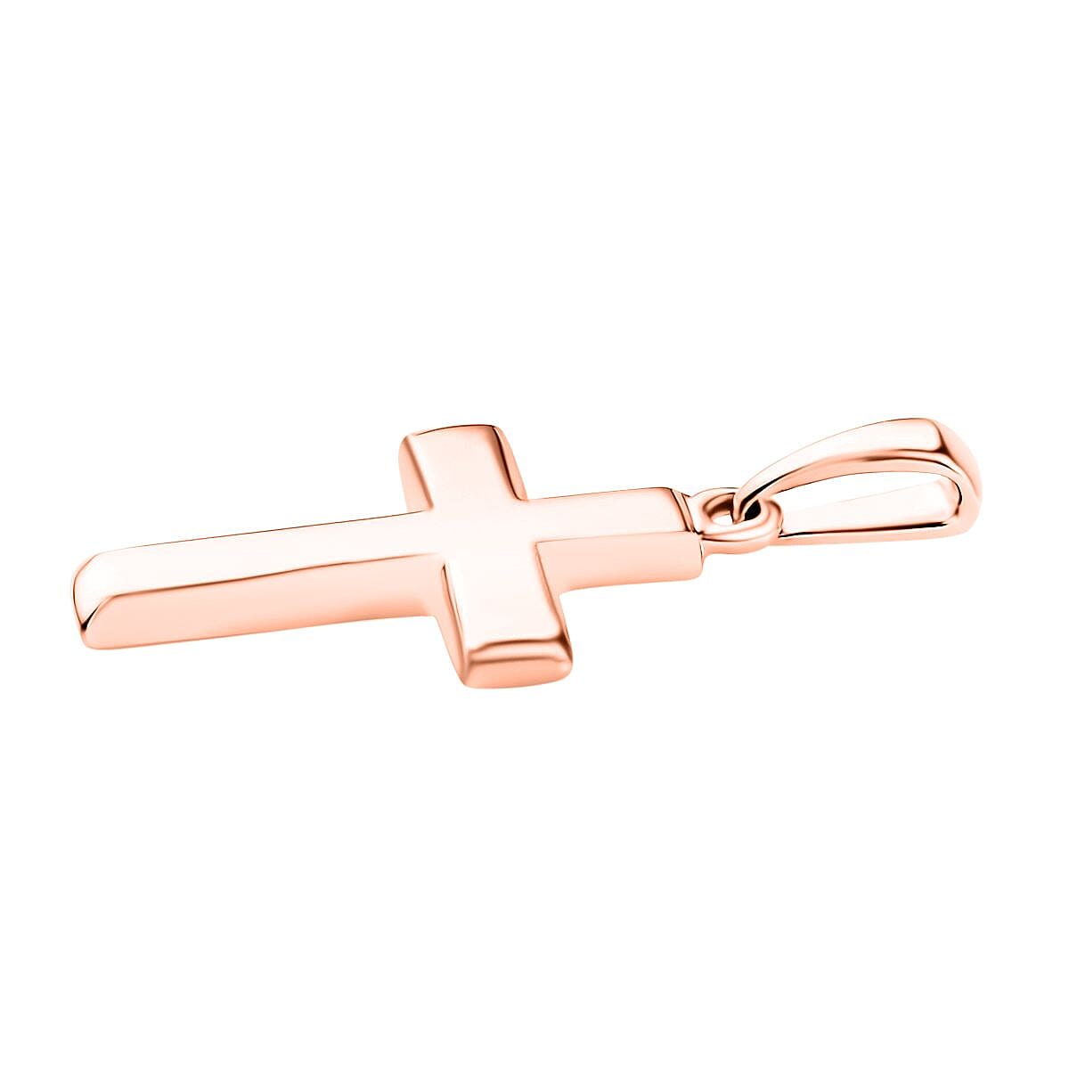 D'Joy Cross Pendant Necklace in 18K Vermeil Rose Gold Over Sterling Silver 1.50 Grams 20 Inches (Del. in 10-12 Days) image number 2
