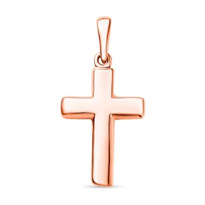 Rhapsody Cross Pendant Necklace in 18K Rose Gold 2.20 Grams 20 Inches