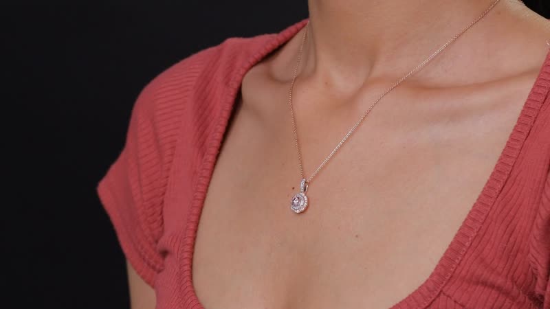 Luxuriant Lab Grown Pink Diamond VS and Lab Grown Diamond SI 0.85 ctw Celestial Bloom Pendant Necklace in 18K Vermeil Rose Gold Over Sterling Silver 20 Inches