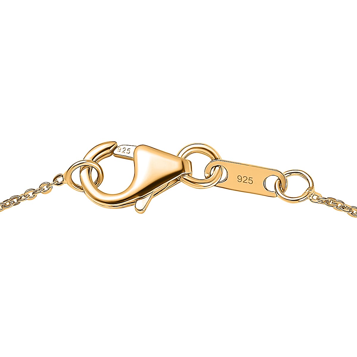D'Joy Polki Moissanite 1.25 ctw Floral Pendant Necklace 20 Inches in 18K Vermeil Yellow Gold Over Sterling Silver image number 5