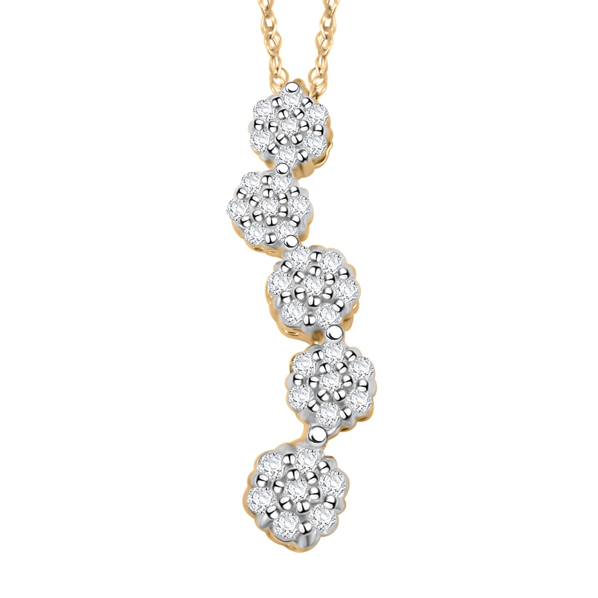 Diamond G-H I3 0.25 ctw Pendant Necklace 18 Inches in 10K Yellow Gold image number 0