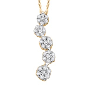 Diamond G-H I3 0.25 ctw Pendant Necklace 18 Inches in 10K Yellow Gold