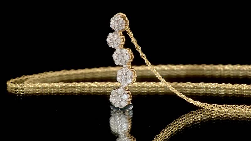Diamond G-H I3 0.25 ctw Pendant Necklace 18 Inches in 10K Yellow Gold