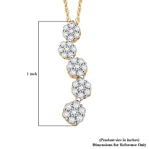 Diamond G-H I3 0.25 ctw Pendant Necklace 18 Inches in 10K Yellow Gold
