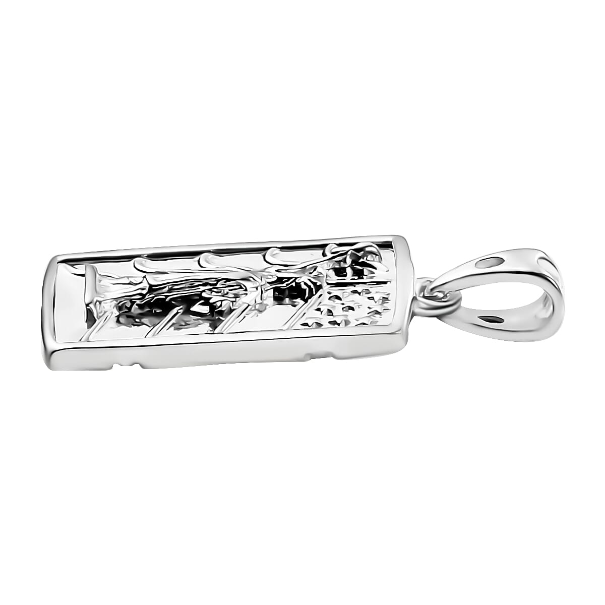 Statue of Liberty Pendant Necklace in 10K White Gold 2 Grams 20 Inches image number 2