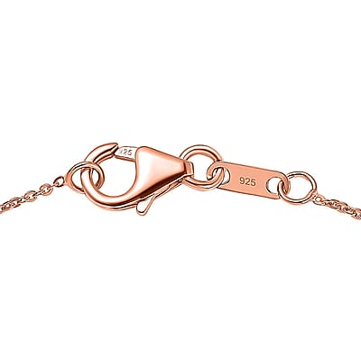 D'Joy Natural Champagne and White Diamond 1.00 ctw Twilight Radiance Pendant Necklace in 18K Vermeil Rose Gold Over Sterling Silver 20 Inches