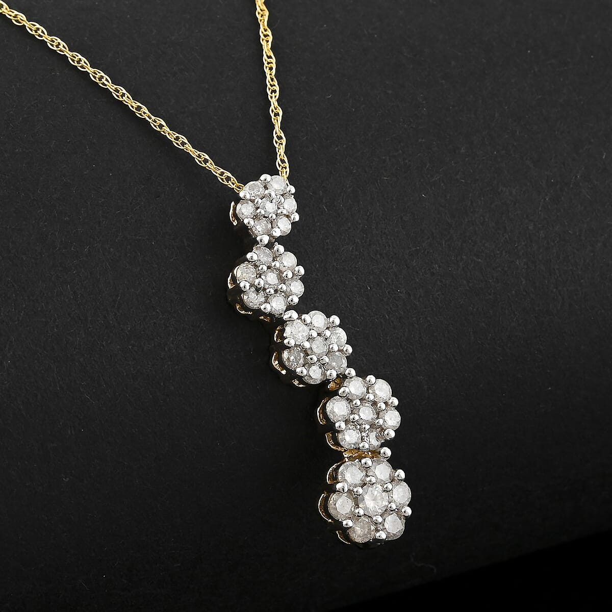 Diamond I3 0.50 ctw Pendant Necklace in 10K Yellow Gold 18 Inches image number 1