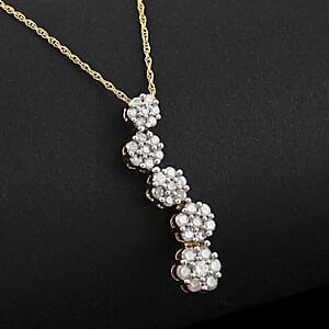 Diamond I3 0.50 ctw Pendant Necklace in 10K Yellow Gold 18 Inches