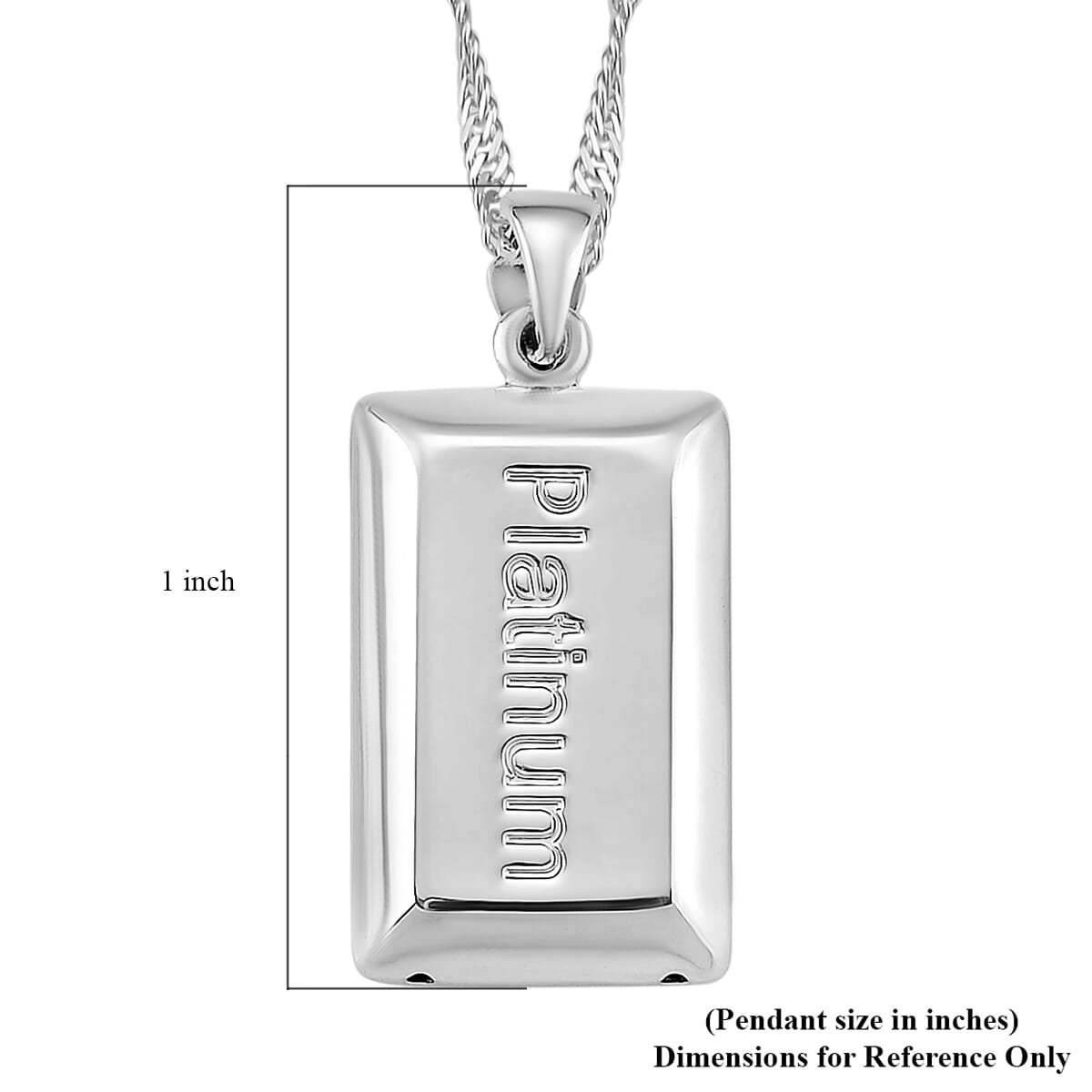 Bar Pendant Necklace in 950 Platinum 6.30 Grams 18 Inches image number 5