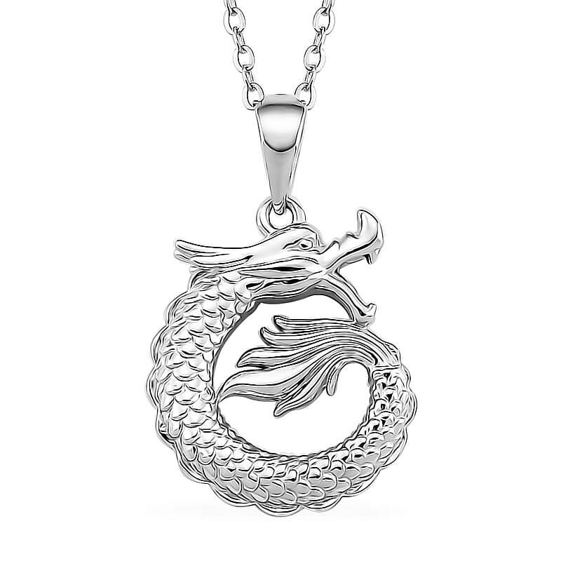 Dragon Pendant Necklace in 950 Platinum 5.97 Grams 18 Inches