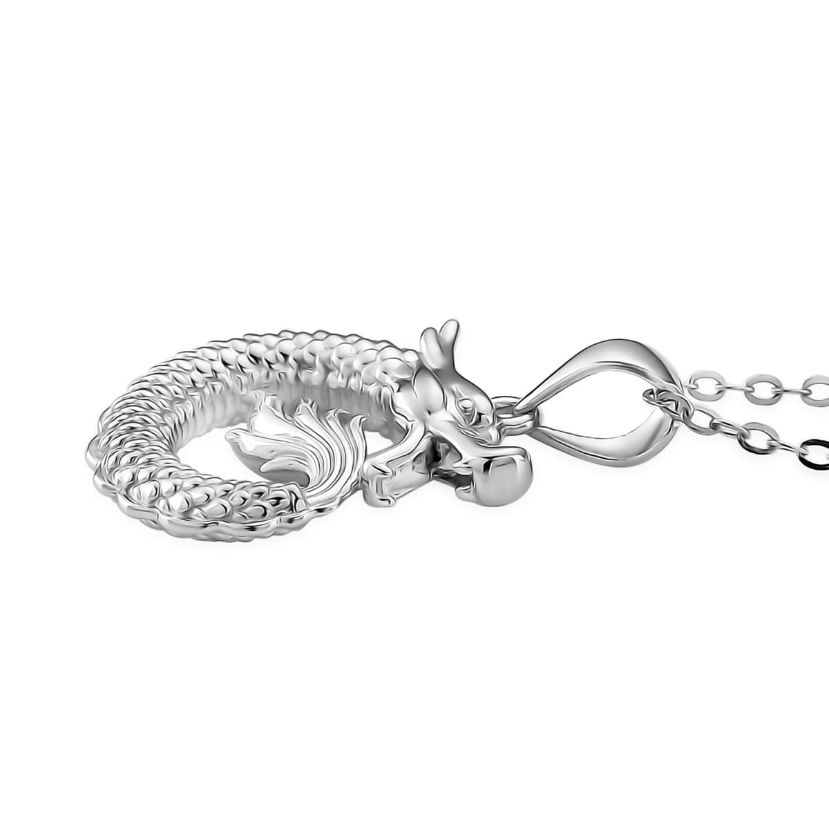 Dragon Pendant Necklace in 950 Platinum 5.97 Grams 18 Inches image number 2