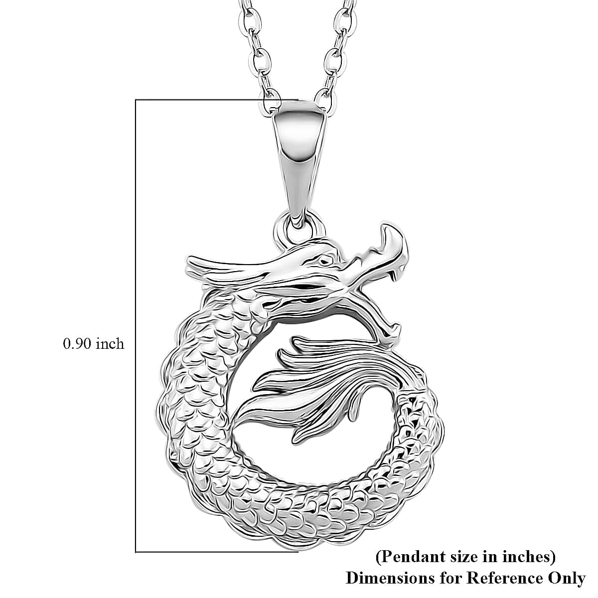 Dragon Pendant Necklace in 950 Platinum 5.97 Grams 18 Inches