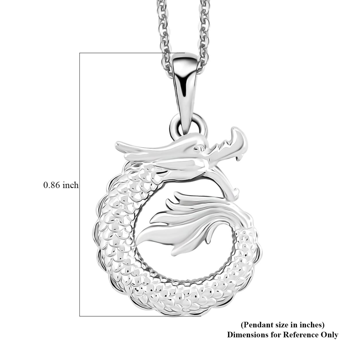 Dragon Pendant Necklace in 950 Platinum 5.97 Grams 18 Inches image number 5