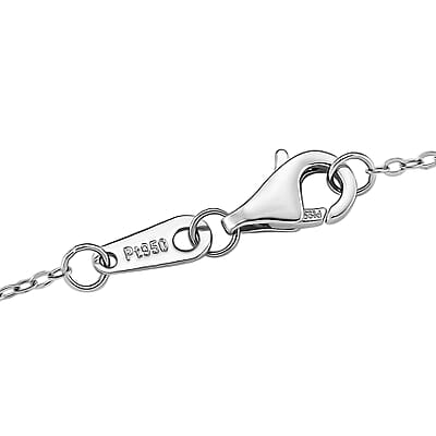 Rose Pendant Necklace in 950 Platinum 4.02 Grams 18 Inches