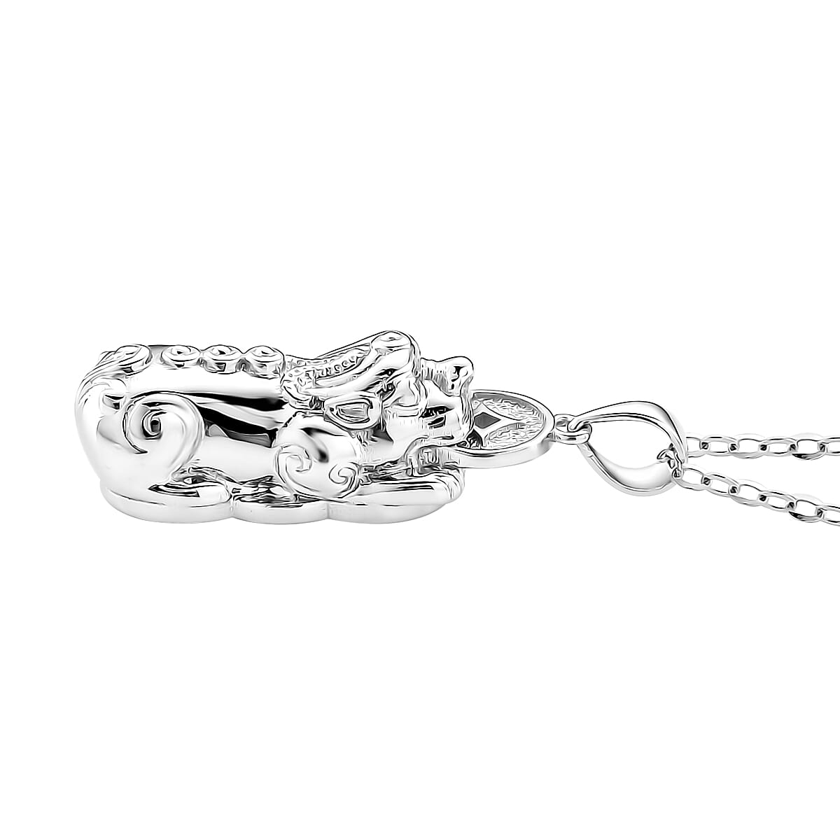 Pixiu Pendant Necklace in 950 Platinum 5.94 Grams 18 Inches image number 2