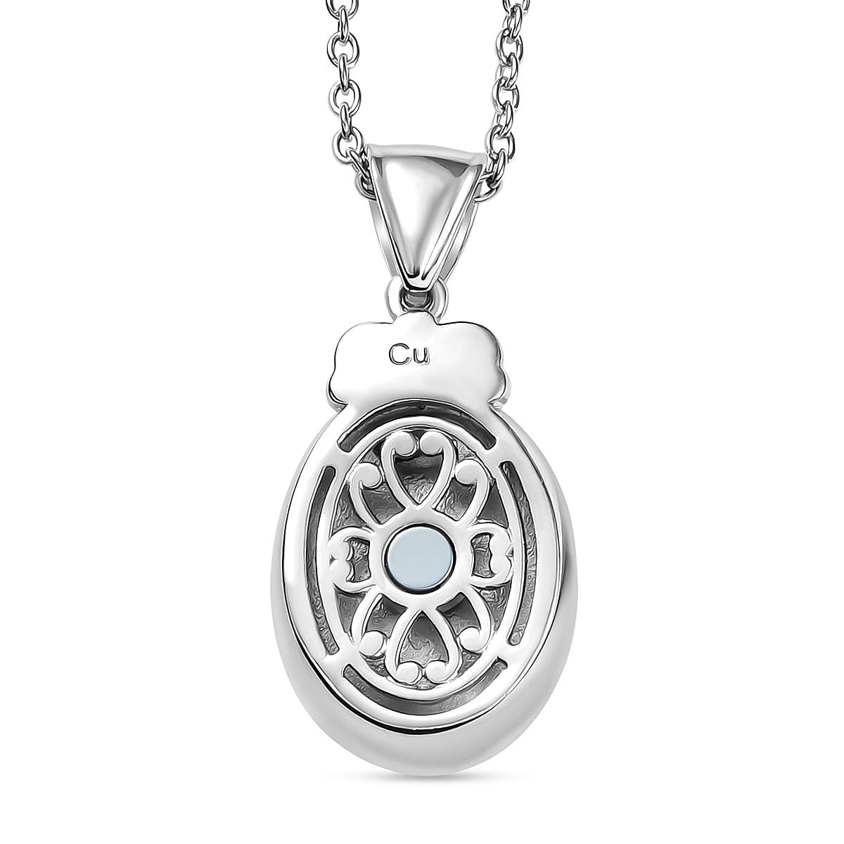 Tanzanite 7.00 ctw Pendant Necklace 20 Inches in Stainless Steel