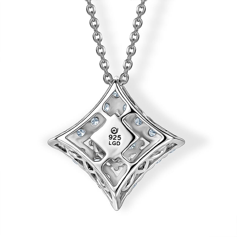 Lab Grown Diamond G-H SI 2.75 ctw Earrings and Pendant Necklace in Rhodium Over Sterling Silver 20 Inches