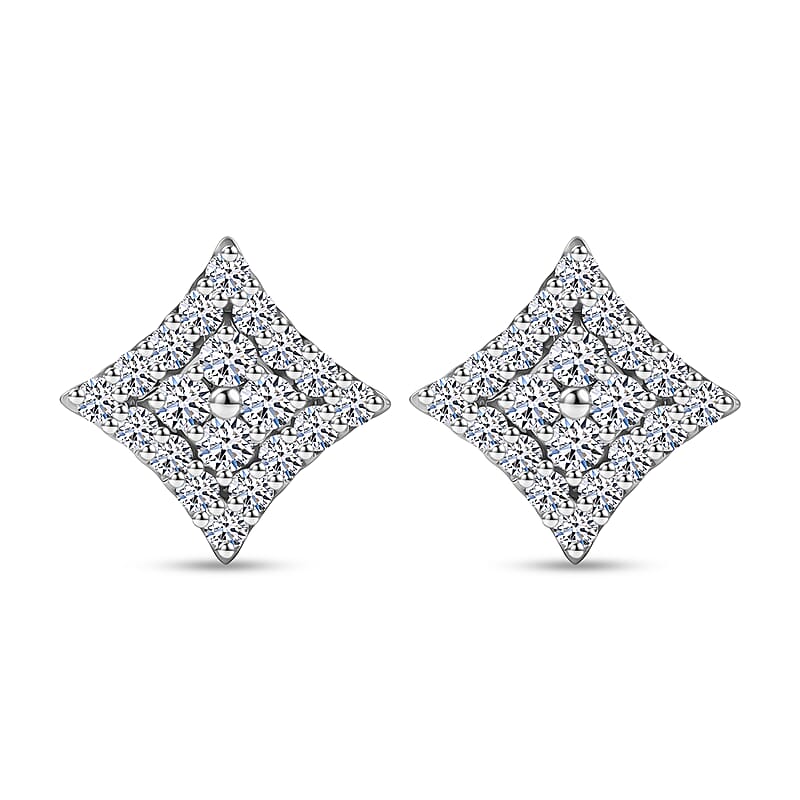 Lab Grown Diamond G-H SI 2.75 ctw Earrings and Pendant Necklace in Rhodium Over Sterling Silver 20 Inches