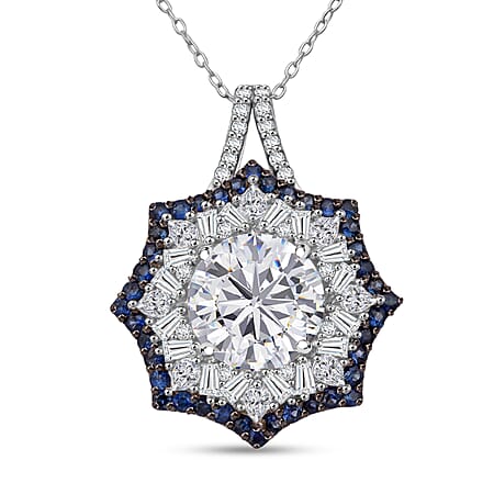 Moissanite & Ceylon Blue Sapphire - Product card gallery slide 1 (10176676167993)