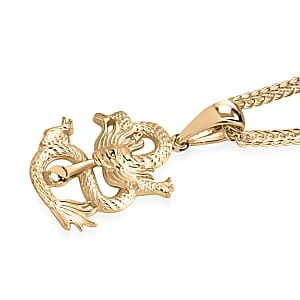Dragon Pendant Necklace in 10K Yellow Gold 2.57 Grams 20 Inches