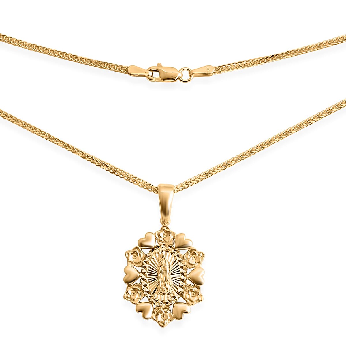 Sacred Blossom Pendant Necklace in 10K Yellow Gold 4.13 Grams 20 Inches image number 0