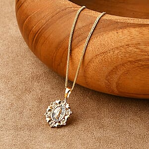 Golden Our Lady of Guadalupe Pendant Necklace in 10K Yellow Gold 4.13 Grams 20 Inches