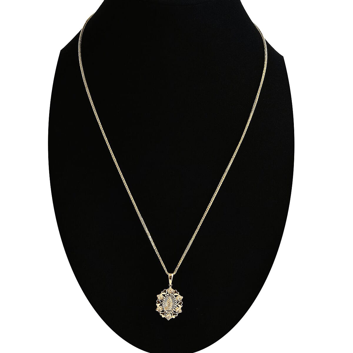 Sacred Blossom Pendant Necklace in 10K Yellow Gold 4.13 Grams 20 Inches image number 2