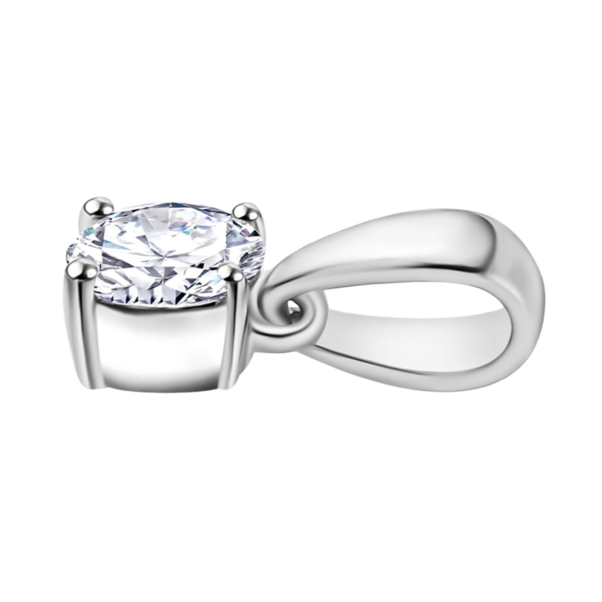 Luxuriant Lab Grown Diamond E-F VS 0.50 ctw Solitaire Pendant Necklace in 10K White Gold 20 Inches image number 3