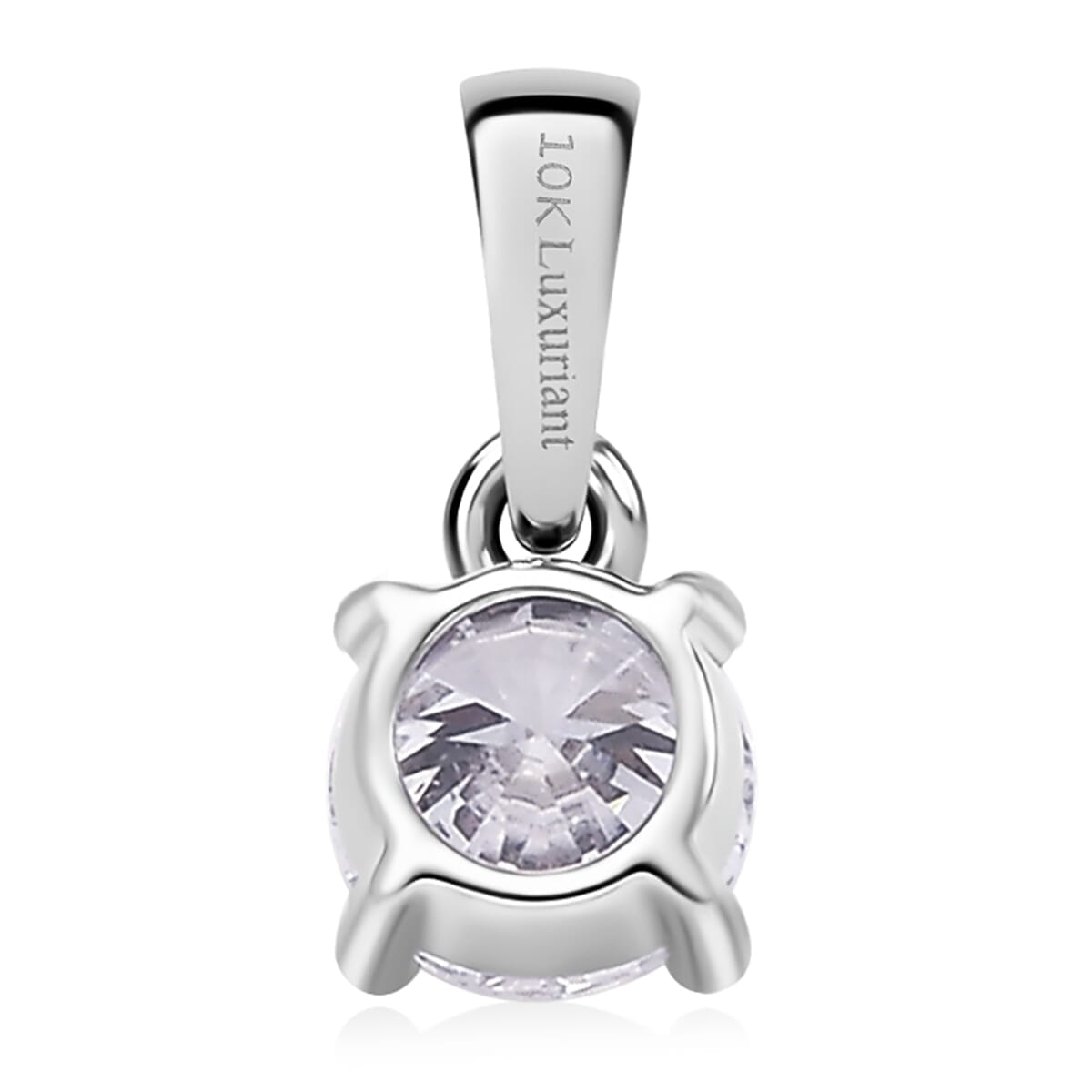 Luxuriant Lab Grown Diamond E-F VS 0.50 ctw Solitaire Pendant Necklace in 10K White Gold 20 Inches image number 4