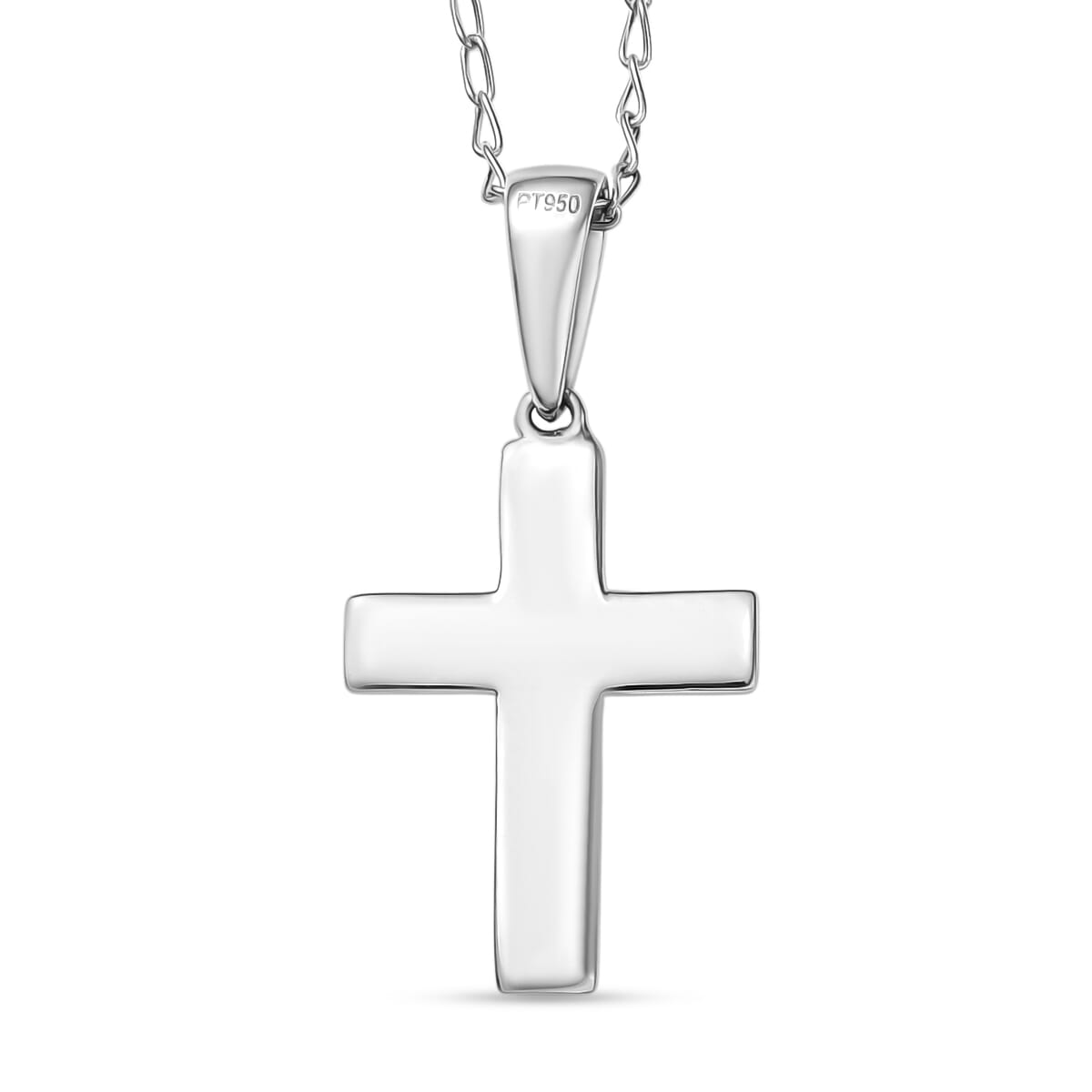 Cross Pendant Necklace in 950 Platinum 20 Inches 4.30 Grams image number 4