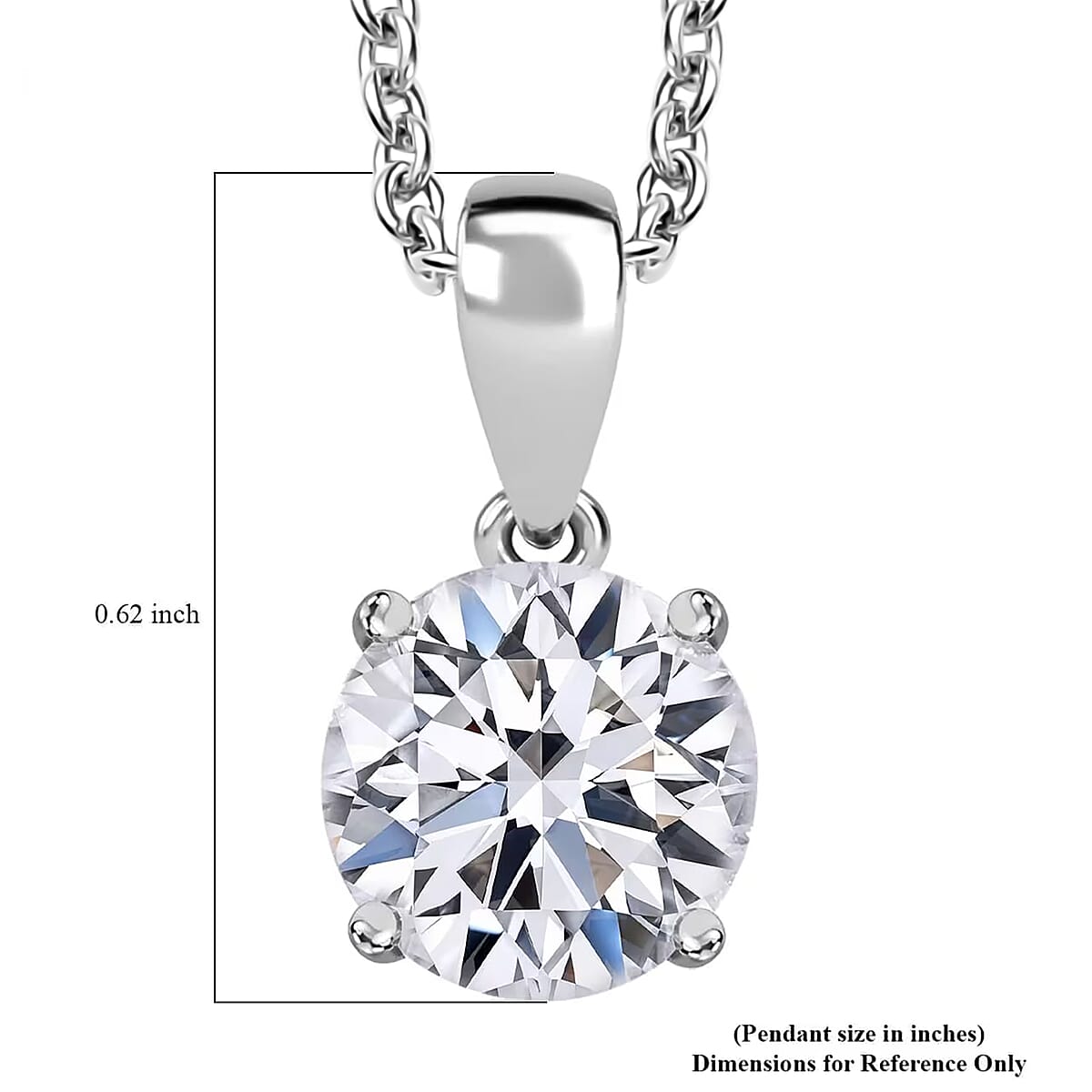 IGI Certified Luxuriant Lab Grown Diamond E-F VS 1.00 ctw Solitaire Pendant Necklace in 10K White Gold 20 Inches (Del. in 10-12 Days) image number 2