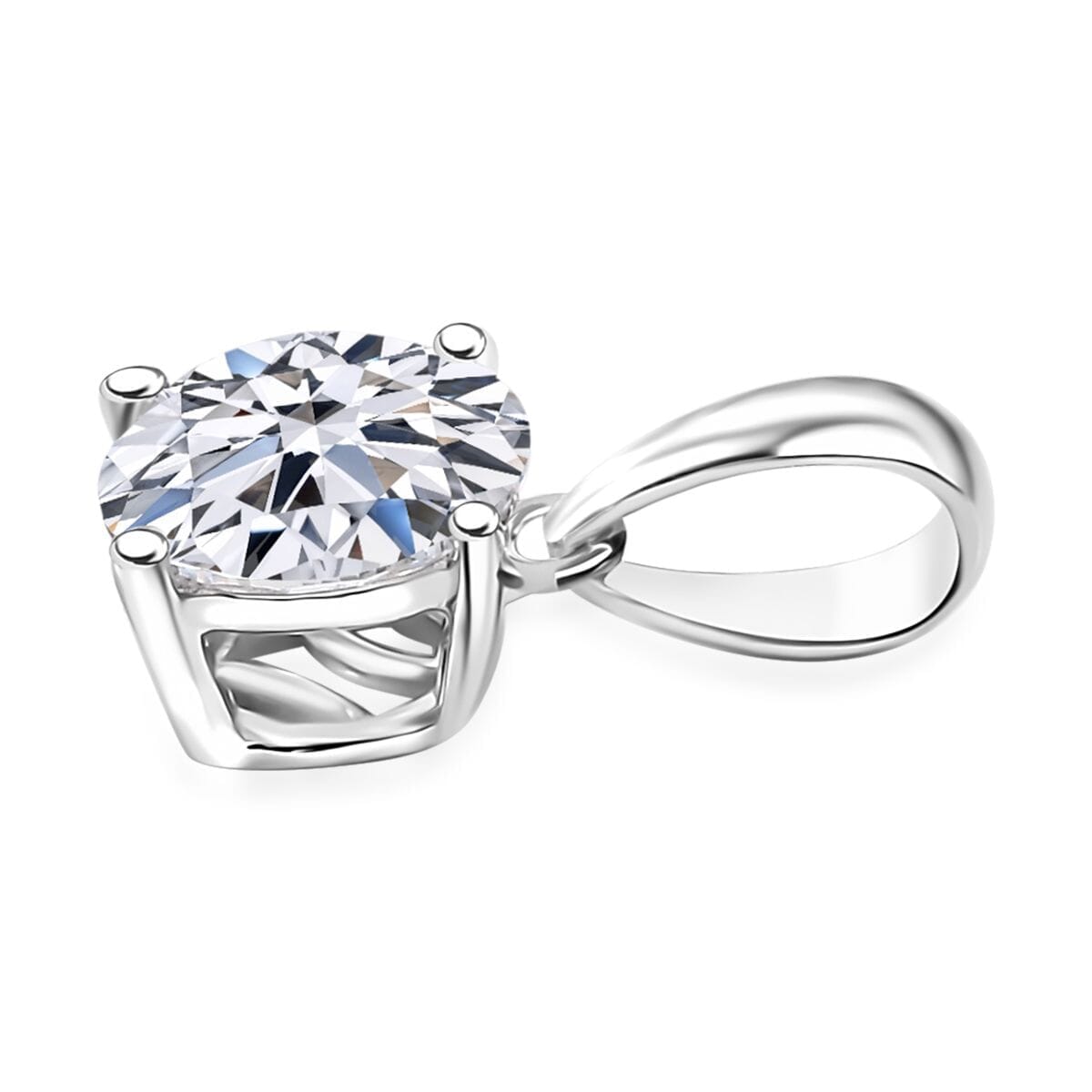 IGI Certified Luxuriant Lab Grown Diamond E-F VS Solitaire Pendant Necklace in 10K Yellow Gold 20 Inches 1.00 ctw image number 3
