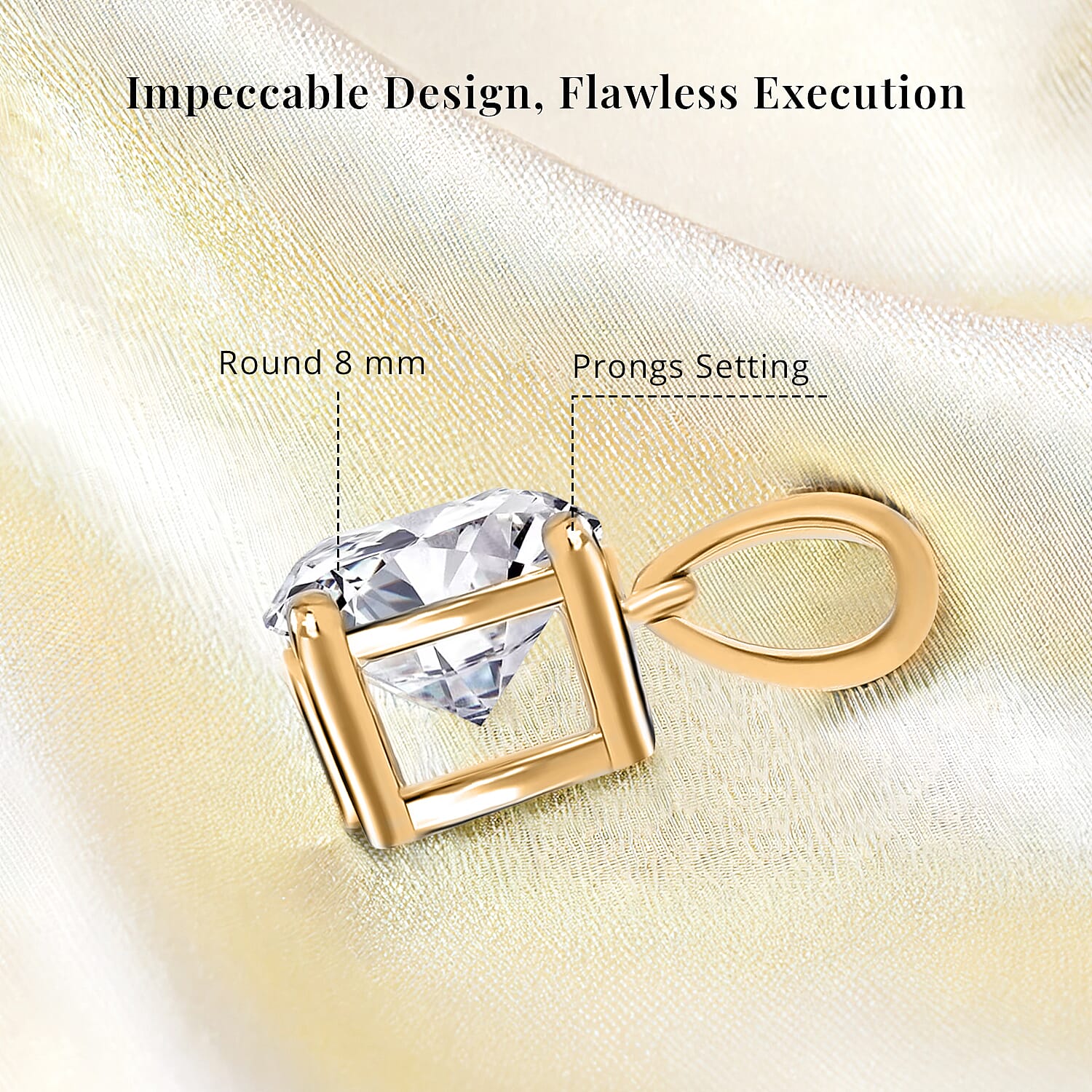 IGI Certified Luxuriant Lab Grown Diamond E-F VS 1.00 ctw Solitaire Pendant Necklace in 10K Yellow Gold 20 Inches (Del. in 10-12 Days)
