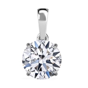IGI Certified Luxuriant Lab Grown Diamond E-F VS Solitaire Pendant Necklace in 10K White Gold 20 Inches 2.00 ctw