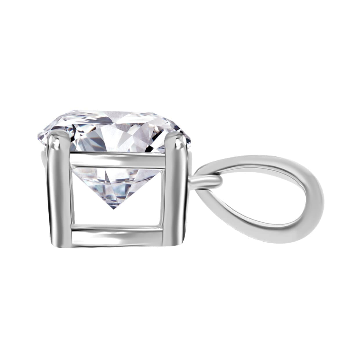 IGI Certified Luxuriant Lab Grown Diamond E-F VS 3.00 ctw Solitaire Pendant Necklace in 10K White Gold 20 Inches image number 3