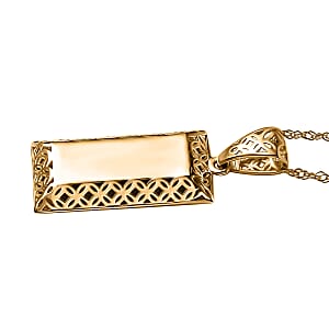 Mirage Collection Bar Pendant Necklace in 10K Yellow Gold 18 Inches 1.10 Grams