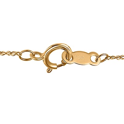 Mirage Collection Bar Pendant Necklace in 10K Yellow Gold 18 Inches 1.10 Grams