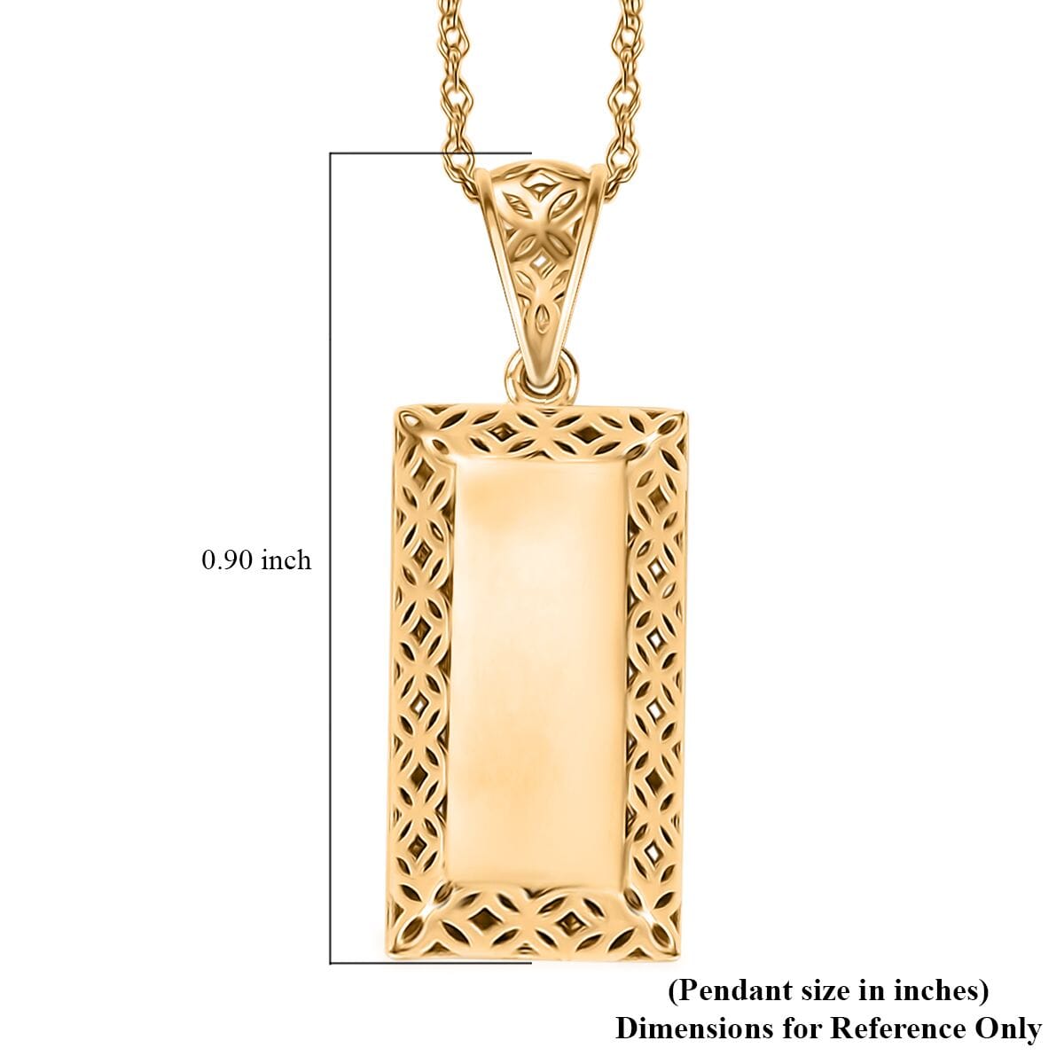 Mirage Collection Bar Pendant Necklace in 10K Yellow Gold 18 Inches 1.10 Grams image number 5