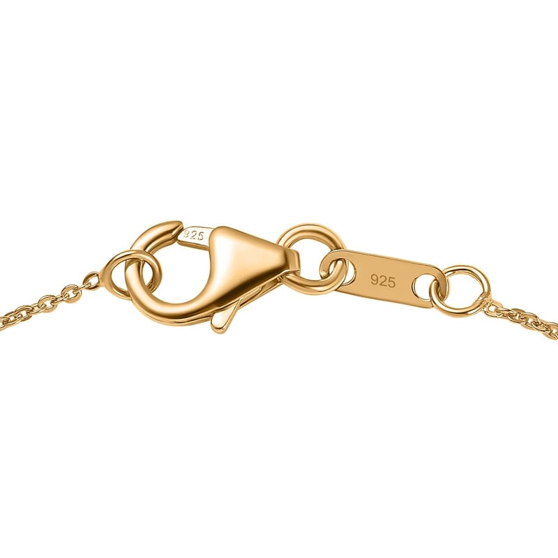 D'Joy Royal Ruby and Multi Gemstone 1.40 ctw Pendant Necklace in Vermeil Yellow Gold Over Sterling Silver (20 Inches)