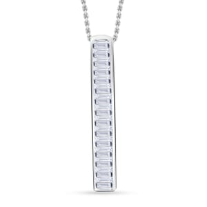Luxuriant Lab Grown Diamond G SI 0.70 ctw Pendant Necklace in Sterling Silver 18-19 Inches