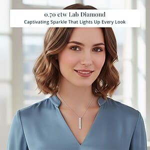 Luxuriant Lab Grown Diamond G SI 0.70 ctw Pendant Necklace in Sterling Silver 18-19 Inches
