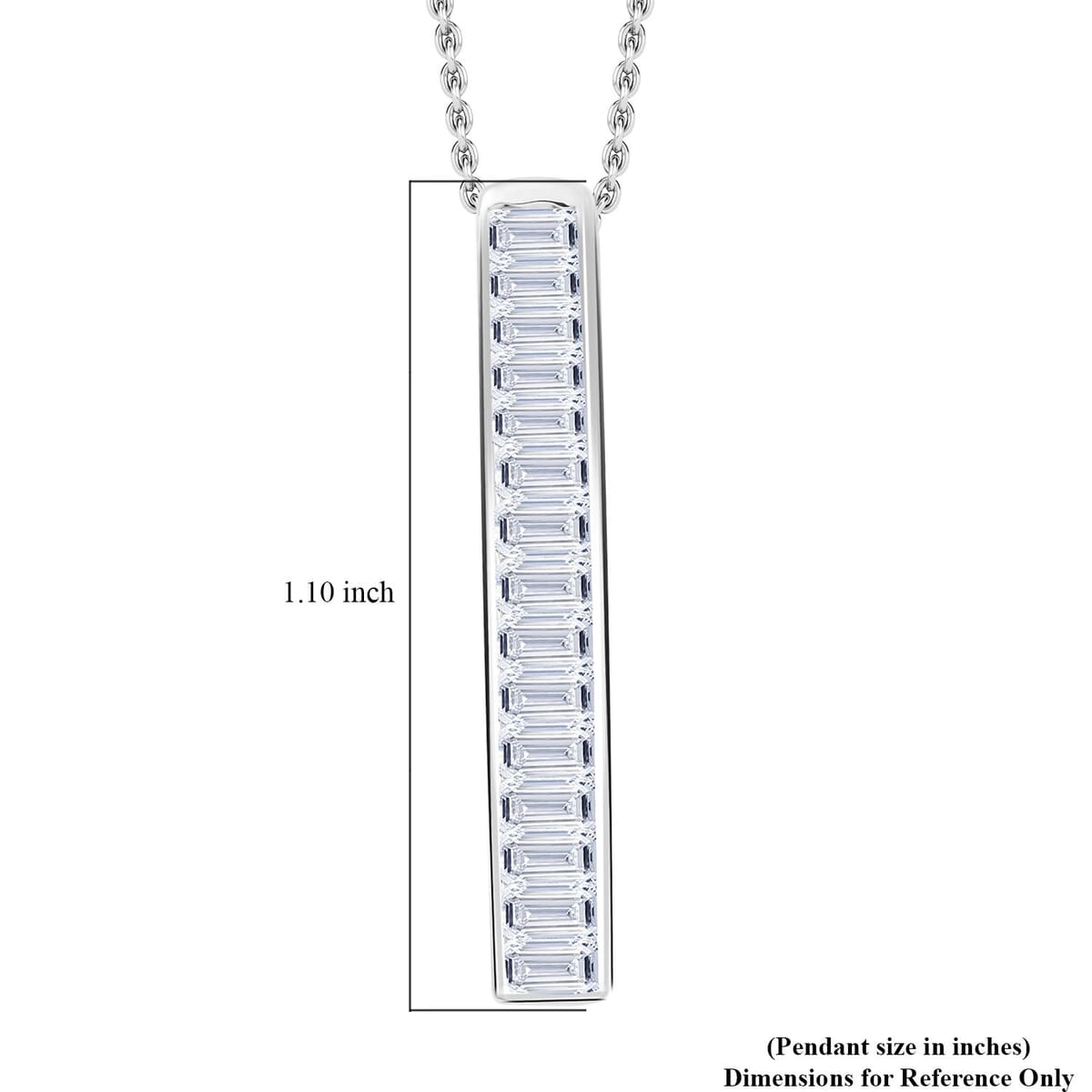 Luxuriant Lab Grown Diamond G SI 0.70 ctw Pendant Necklace in Sterling Silver 18-19 Inches image number 5
