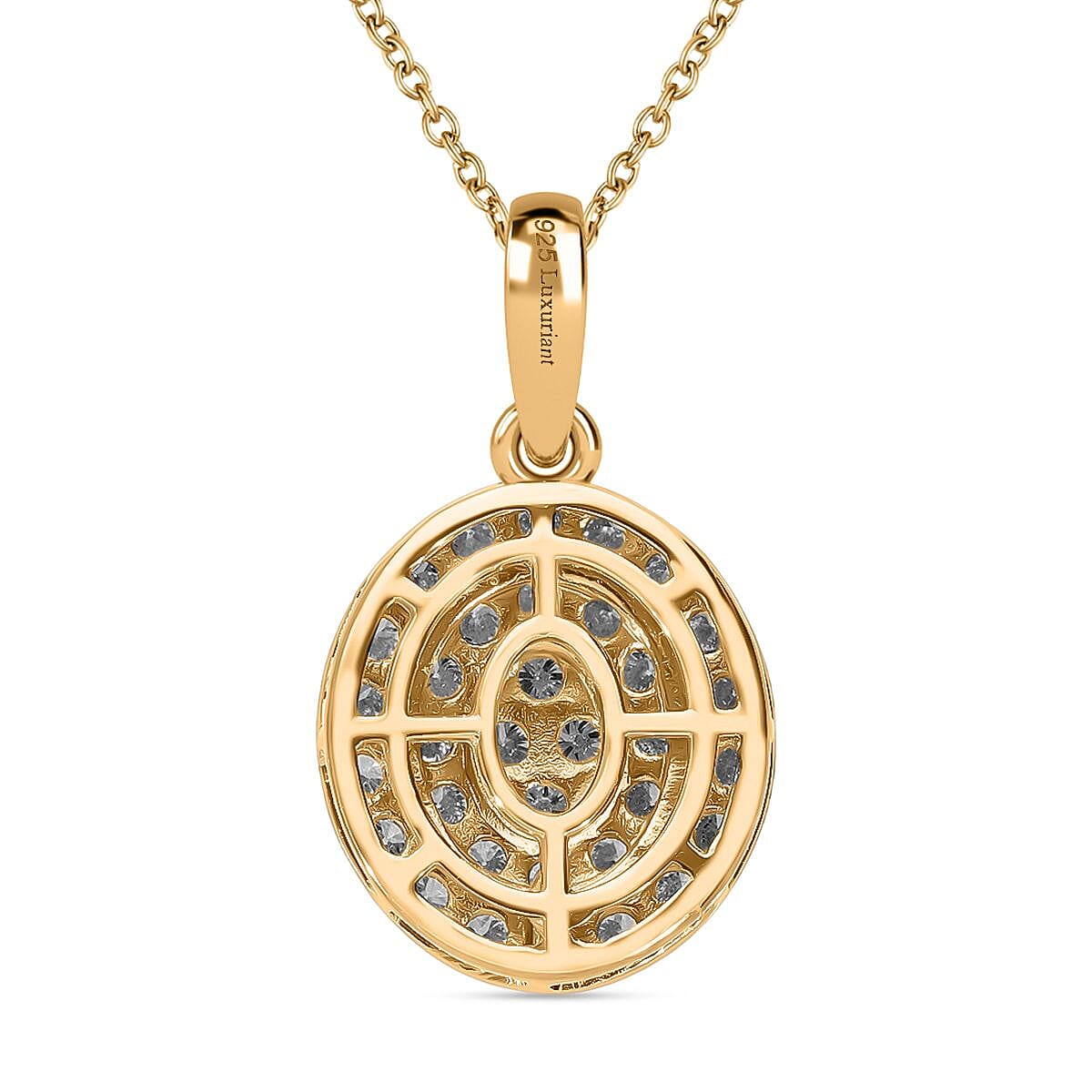 Luxuriant Lab Grown Diamond G-H SI 1.00 ctw Pendant Necklace (20 Inches) in Vermeil Yellow Gold Over Sterling Silver