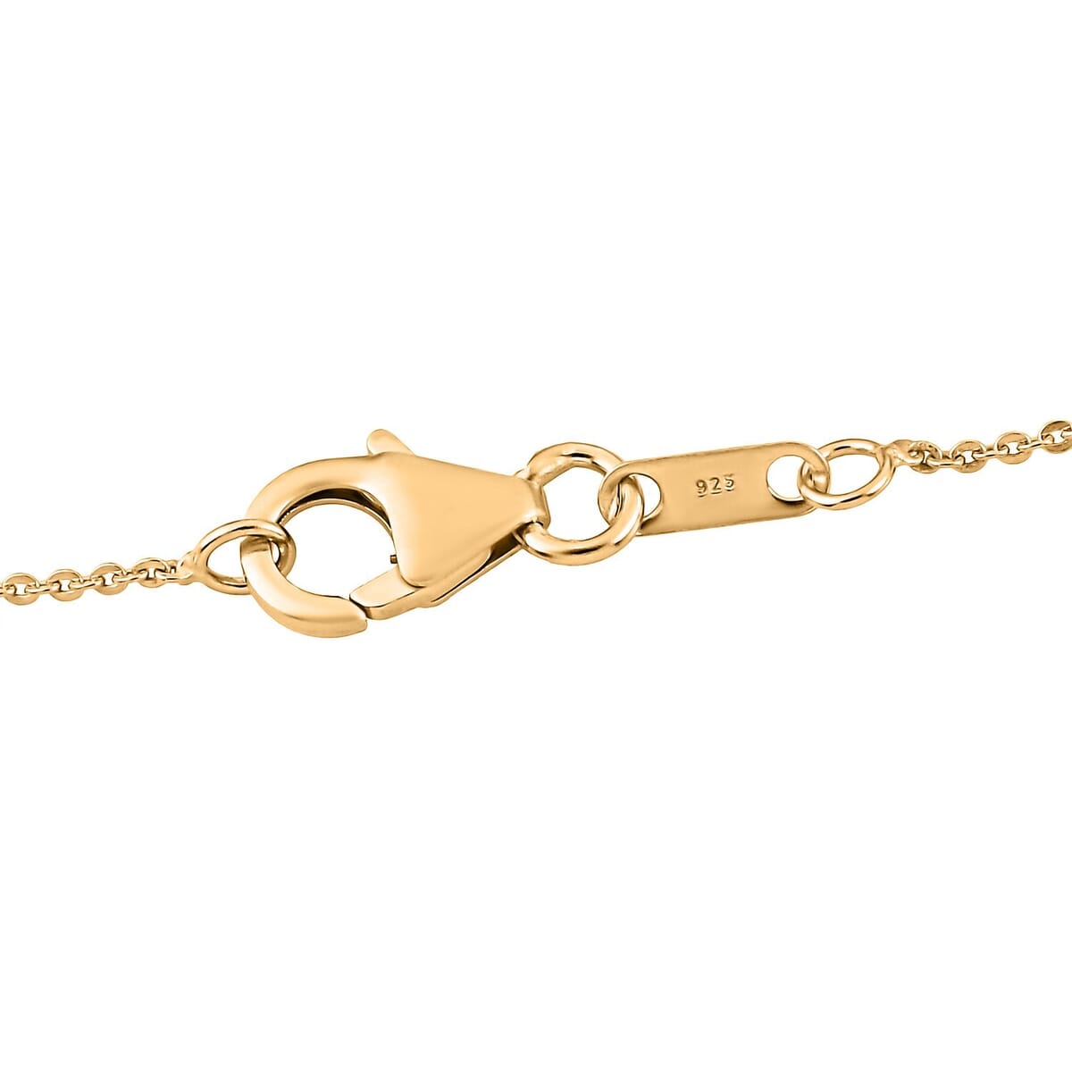 Premium Tanzanian Blue Spinel (DF) and Moissanite 1.30 ctw Fleur De Lis Pendant Necklace in 18K Vermeil Yellow Gold Over Sterling Silver 20 Inches image number 5