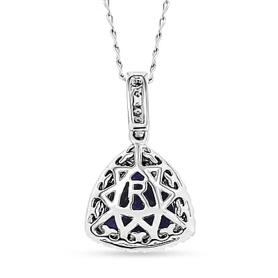 Certified & Appraised Rhapsody AAAA Tanzanite and E-F VS Diamond 4.16 ctw Pendant Necklace in 950 Platinum (20 Inches)